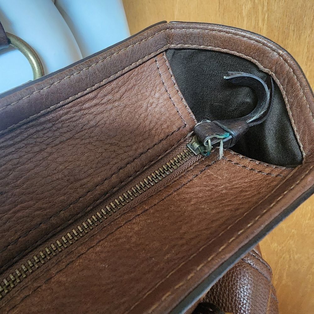 Coach Brown Pebbled Leather Purse - Picture 10 of 12